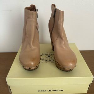 Lucky Brand Terrace Hi Heel ankle boots tan